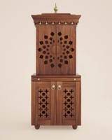 Temple en bois massif moderne, meuble de prière hindou fait main, mobilier indien pour salon et salle à manger KA1006