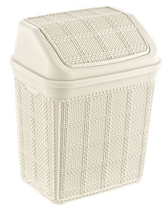 Poubelle à couvercle basculant en plastique, petite poubelle pour salle de bain, cuisine, buanderie, maison, bureau, facile à nettoyer, durable, en PP - Product Image 6