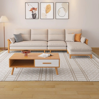 Précommande - Canapé modulaire scandinave en bois massif, chaise longue en tissu simple et moderne, coin pour petit appartement, meubles de salon