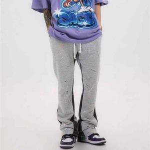 High Quality Men's Fitness <b>Jogger</b> Track Pants Custom <b>Stacked</b> Flare Sweatpants Elastic Mid Casual Flared Flare Style Straight - Product Image 3