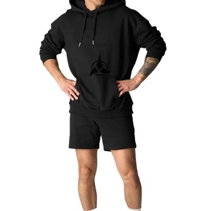 Sweat à capuche lourd 420 Gsm String personnalisé hommes surdimensionné blanc solide couleur noire à capuche taux de gros personnalisation OEM - Product Image 1