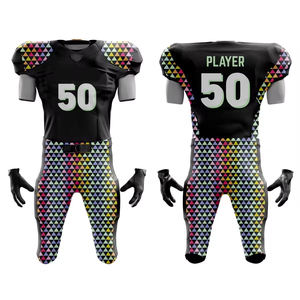 Manufacturing 100% Top High Quality Breathable Material Unisex American Football Jersey / Custom Made Short Plus Size Uniforms - Product Image 3