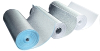 Rouleaux de feuilles de mousse de polyoléfine à cellules fermées réticulée (XLPE/PE) avec support auto-adhésif, haute réflexion, émissivité 0,03-0,04