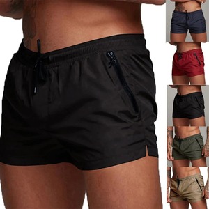 Bañador de verano y pantalones cortos de playa sólidos de algodón 100% para hombre, estilo Hip Hop de secado rápido respetuoso con el medio ambiente - Product Image 2