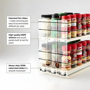 Organizador Deslizante Vertical Clásico de Acero Inoxidable para Especias, Cajón de Almacenamiento Sólido para Despensa y Gabinete de Cocina, Resistente al Agua y al Calor - Product Image 5