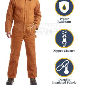 Mono ligero de algodón con cremallera para ropa de trabajo, precio al por mayor, MOQ bajo, Mono para ropa de trabajo - Product Image 2