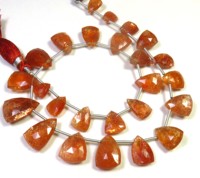 Perles de pierre de soleil orange à facettes fantaisie naturelles 8.5-17mm 12 brins de pierres précieuses en vrac arc-en-ciel africain étincelle fabrication de bijoux haute