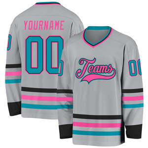 Custom Made Professional Laced Collar Sublimated Hockey Uniform Youth Ice Hockey Jerseys - Product Image 4