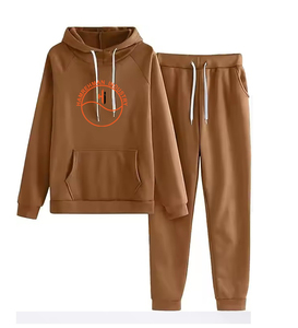 ชุดกีฬาสองชิ้นสำหรับวิ่งจ๊อกกิ้งเสื้อแจ็กเก็ตมีฮู้ดพร้อมผ้าสำหรับฤดูหนาวชุดวอร์มจ๊อกกิ้ง - Product Image 1