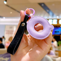 Porte-clés en cuir personnalisé en gros avec lettres A-Z, ensembles de porte-clés initiaux en cuir PU avec sangle en cuir