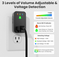 Alarme de panne de courant WiFi Tuya avec batterie intégrée, fonctionne hors ligne, sirène locale, capteur intelligent de coupure de courant OEM ODM