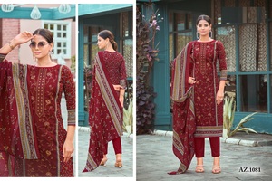 Dhwaja Export Pure Cotton Traditional Self Embroidery Work <b>Top</b> and Pent with Dupatta for Party Pakistani Collection - Product Image 3