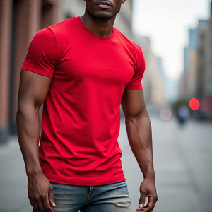 เสื้อยืดสำหรับผู้ชายเสื้อคอลูกเรือสำหรับใส่ไปยิมฟิตเนสเสื้อล้างสโตนสำหรับผู้ชาย - Product Image 5