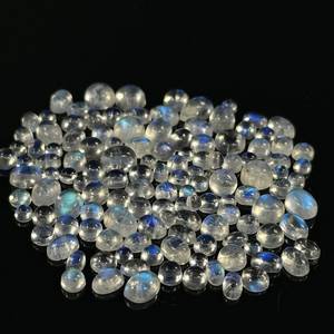 Mehrajudin <b>Gems</b> Natural Rainbow Moonstone Cabochon June Birthstone Blue <b>Fire</b> White Color Free Size <b>Stone</b> 1-5 Carat - Product Image 3