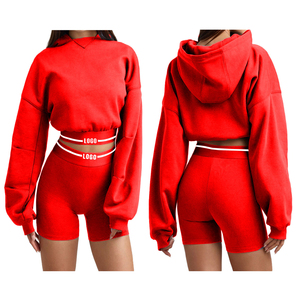 Sweat à capuche et short Streetwear 100% coton léger à séchage rapide respirant avec impression de logo personnalisé - Product Image 1