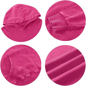 Hot Spring Vintage Acid Wash Hoodies Hombres Mujeres Manga larga Logotipo personalizable Moda Suave Cómodo Tendencia sudaderas con capucha - Product Image 4