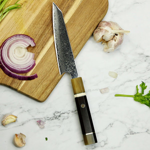 มีดทำครัวแฮนด์เมดทำจากเหล็กดามัสกัสมีดเชฟมืออาชีพใบมีดโออีดีเอ็มออกแบบได้ตามต้องการ - Product Image 3