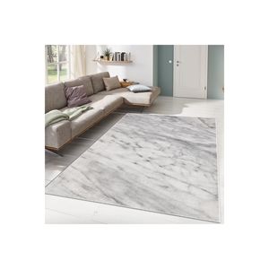 Tapis imprimé numérique aspect marbre gris Option de revêtement de sol élégante et durable - Product Image 1