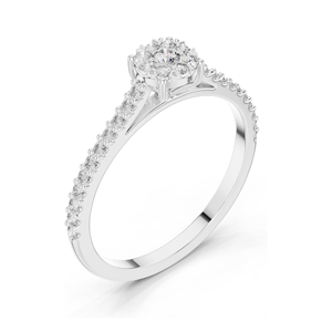 Anillo de Compromiso con Diamante de Laboratorio de 0.306 CT para Mujer, Claridad VVS-VS EF, Oro de 18KT, 14KT, 10KT y Plata 925, Oro Rosa, Amarillo, Blanco - Product Image 6