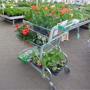 Carrito de Compras Plegable de 3 Niveles Garden Flor - Carrito de Acero, Plástico y Metal - Product Image 6