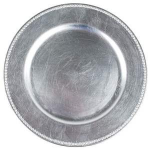 Plato cargador de forma redonda de diseño Simple, accesorios de vajilla, plato de Metal reutilizable para servir alimentos y bandeja personalizada - Product Image 1