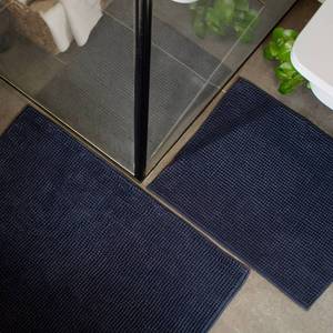 Alfombra de Baño de Microfibra Azul Oscuro Estándar Plus, Antideslizante y Lavable, 60x50 cm - Product Image 5