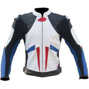 Chaqueta de cuero para montar en moto para hombre - Product Image 1