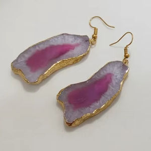 Piedra Druzy de Alta Calidad para Hacer Pendientes, Piedras Naturales Brillantes de la India para Cuentas de Concha, Hueso y Coral - Product Image 6