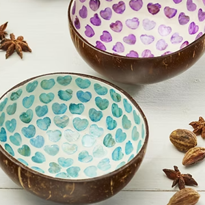 ไม้ถูพื้นทรงเปลือกหอยมุกสีสันสวยงามชามใส่อาหารสำหรับห้องครัวชามผลไม้ขายส่งจากเวียดนาม - Product Image 4