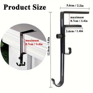 13*7cm <span class=keywords><strong>porte</strong></span>-bas de Noël en métal réglable cintres de <span class=keywords><strong>cheminée</strong></span> peints crochets de guirlande de manteau avec décor de fête à la maison - Product Image 3