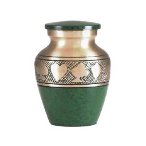 High Quality Brass Cremation <b>Keepsake</b> Urns With Gold Black Engraving And Purple Color Finished <b>For</b> Human <b>Ashes</b>-Funeral Supply - Product Image 3