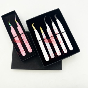 Pinzas Profesionales para Extensión de Pestañas de 90 Grados, Marca Privada, Agarre Fuerte, Delgadas, Rectas, con Puntas de Fibra Personalizadas para Volumen - Product Image 4