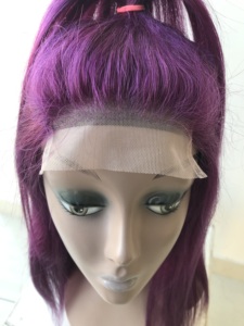 Unprocessed Single Drawn Straight Purple 4x4 Closure Soft Shine Smooth <b>Top</b> Selling High Quality Human Hair Wig Extensions Vendor - Product Image 2