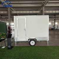 Cabine Sanitaire Portable de 3 Mètres pour Chantier Temporaire avec Toilettes et Lavabo, Remorque Sanitaire Remorquable