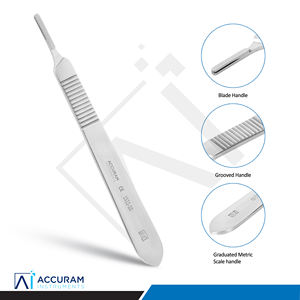 Manche de scalpel en acier inoxydable n° 3 Poignées de Couteau Chirurgical Réutilisables, Porte-Lames Chirurgicales Médicales, Dentaires, de Laboratoire, Orthopédiques - Product Image 4