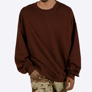 Sudadera Unisex Marrón 100% Algodón Felpa Ecológica Cortavientos Transpirable de Invierno Personalizada Corte Regular Cuello Redondo - Product Image 2