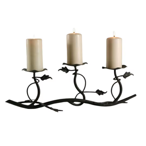 Support de bougie en fer et acier fait main, sur mesure, finition antique, dernier design pour la décoration de la maison, marque SURINDRA - Product Image 1