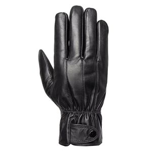 Nouveaux gants de moto vintage pour hommes hiver cuir de daim extérieur cousu rayé rétro uni pour l'automne conduite équitation - Product Image 6
