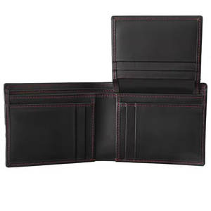 Portefeuille en cuir à trois volets pour homme, design fin et pliable, avec plusieurs emplacements pour cartes et compartiment pour l'argent - Product Image 1