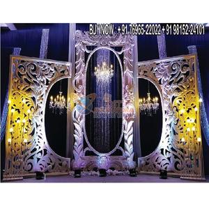 Beautiful Wedding Reception Night FRP <b>Frame</b> for Stage European Style Wedding <b>Frame</b> <b>Backdrop</b> for Decor Trendy Look Reception Set - Product Image 1