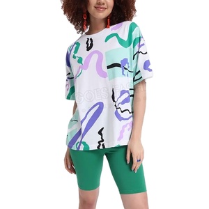 Camisetas de Verano al por Mayor para Mujer, Corte Regular, Cuello Redondo, Manga Corta, Transpirables, Mezcla de Algodón de 220 g - Product Image 1