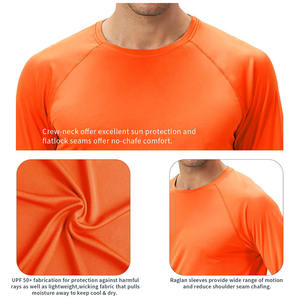 Servicio personalizado Ropa al aire libre Rash Guard Camisetas Mangas largas Nuevo producto Cuello redondo Slim-Fit Rash Guard para hombres - Product Image 4