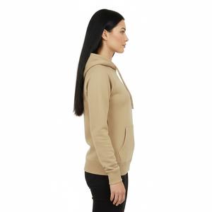 Nueva Sudadera con Capucha Color Caqui Ecrú, Corte Ajustado, Tela de Algodón, Sudadera de Lujo para Mujer, Conjunto Deportivo - Product Image 3