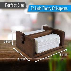 Nouveauté Distributeur de serviettes en bois d'acacia Table à manger de cuisine Boîtes à mouchoirs Porte-serviettes en bois - Product Image 2