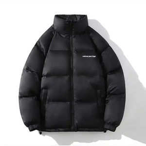 Veste matelassée en duvet matelassée de haute qualité pour hommes personnalisée brodée chaude épaissir les manteaux d'hiver en duvet pour hommes - Product Image 3