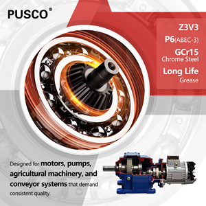 Pusco ตลับลูกปืนเม็ดกลมร่องลึก6207 2RS ขนาด35x72x17มม. Z3V3เหล็กโครเมี่ยม GCr15 P6 ABEC-3ตลับลูกปืนปั๊มเจาะ35มม. - Product Image 4