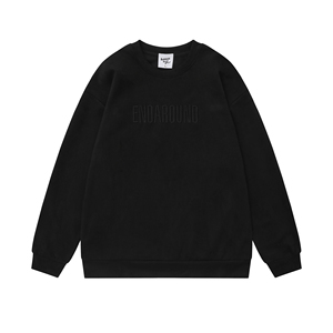 Pull-over avec logo personnalisé en relief 3D pour hommes, pull-over à col rond brodé à motif uni, pull-over brodé d'automne-hiver, tissu d'approvisionnement ODM - Product Image 3