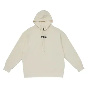 Pull à capuche unisexe avec logo en relief avec cordon de serrage épais pour tenue décontractée, haut de gymnastique - Product Image 4