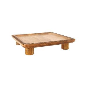 Luxury Acacia Wood Tray with Rope Handles for <b>Decorative</b> Storage Serving Living Room Dining Room Kitchen for Diwali Festivities - Product Image 5