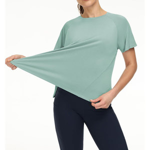 Camisetas de Entrenamiento para Mujer de Primera Calidad, Ecológicas, Ligeras, con Mangas Cortas, Tejido Transpirable y Antiencogimiento - Product Image 1